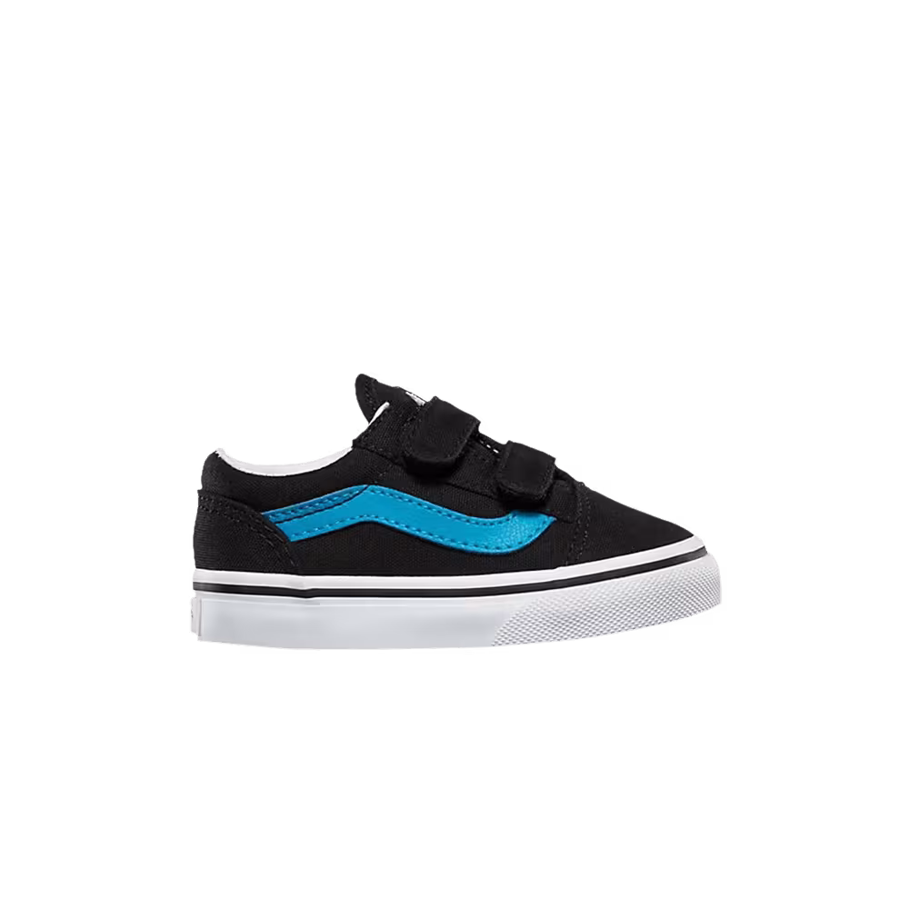Vans Old Skool V Toddler Black Vivid Blue
