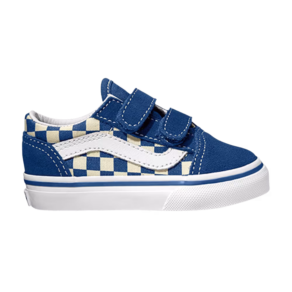 Vans Old Skool V Toddler Primary Check - True Blue
