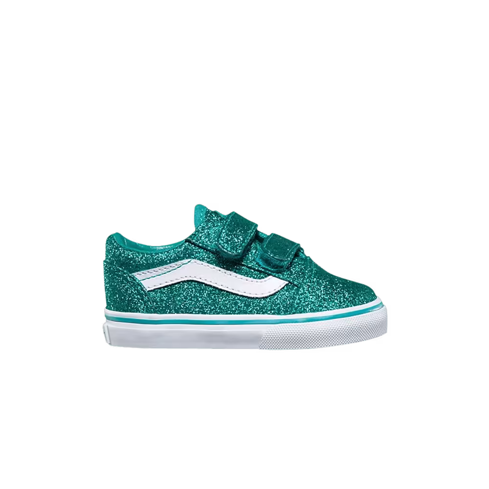 Vans Old Skool V Toddler Glitter - Turquoise