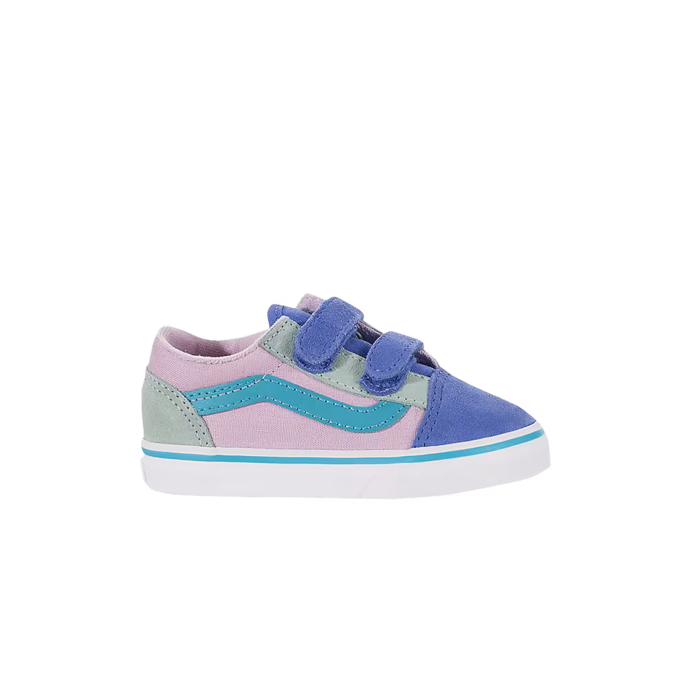 Vans Old Skool V Toddler Color Block - Lilac Snow Ultramarine