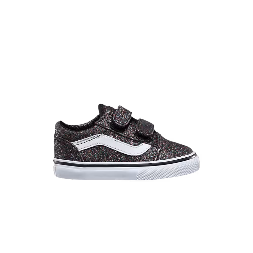 Vans Old Skool V Toddler Glitter - Rainbow Black