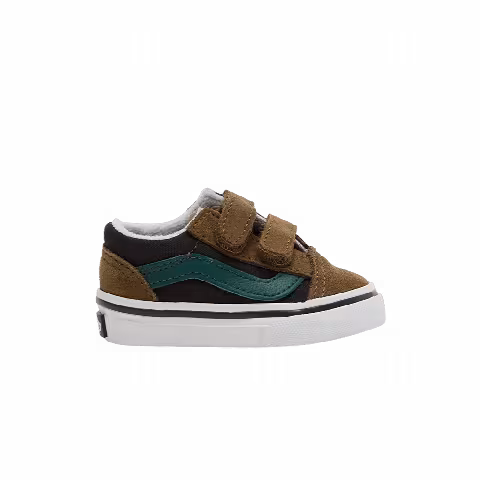 Vans Old Skool V Toddler 'Color Block - Brown Green'