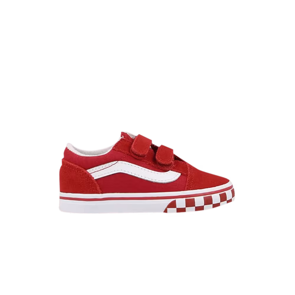Vans Old Skool V Toddler Check Bumper - Chili Pepper