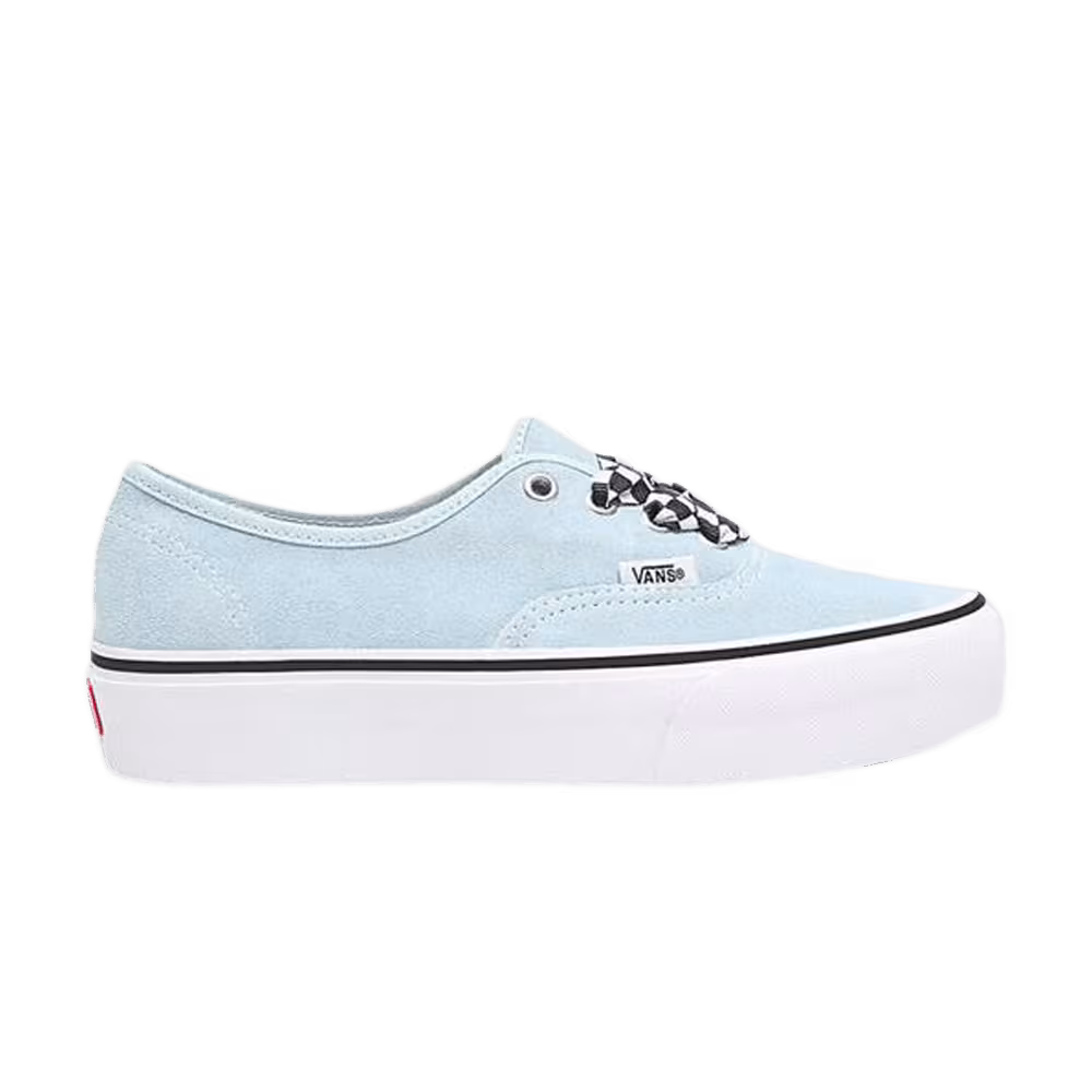 Vans Authentic Platform 2.0 Checkerboard Lace - Cool Blue