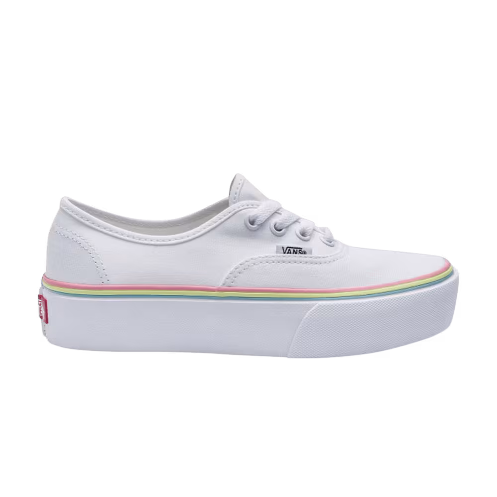Vans Authentic Platform 2.0 Rainbow Foxing - White