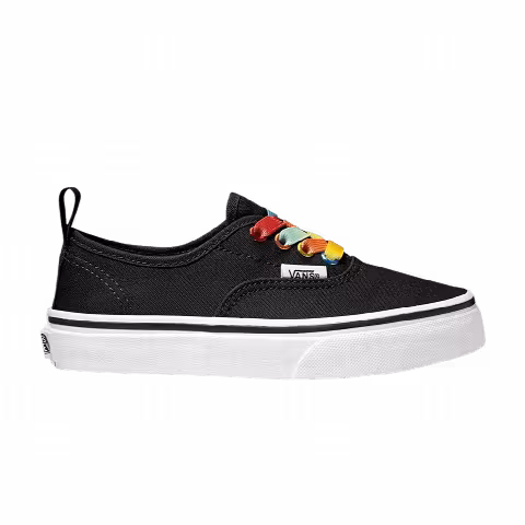 Vans Authentic Elastic Lace Kids 'Rainbow Shine - Black'