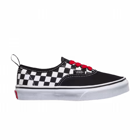 Vans Authentic Elastic Lace Little Kids 'Checkerboard - Black Red'