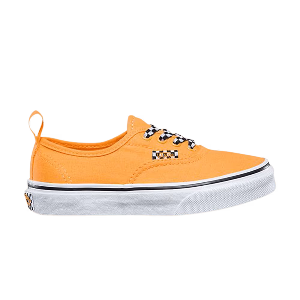 Vans Authentic Elastic Lace Little Kids Check Lace - Orange Pop