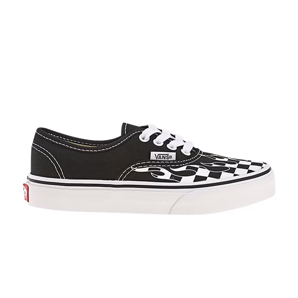 Vans Authentic Big Kids Checker Flame - Black