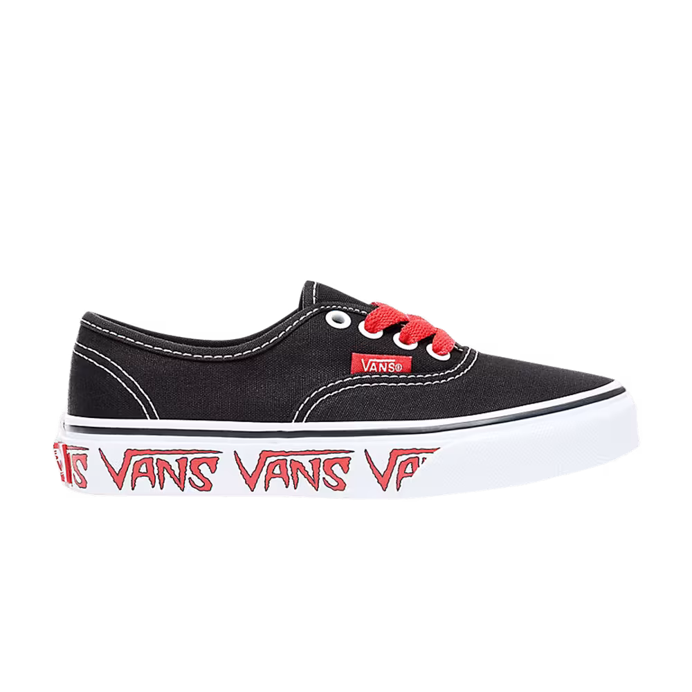 Vans Authentic Big Kids Sketch Sidewall - Black Red