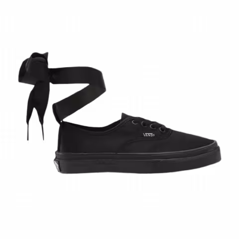 Vans Authentic Elastic Lace Kids 'Satin Lace - Black'