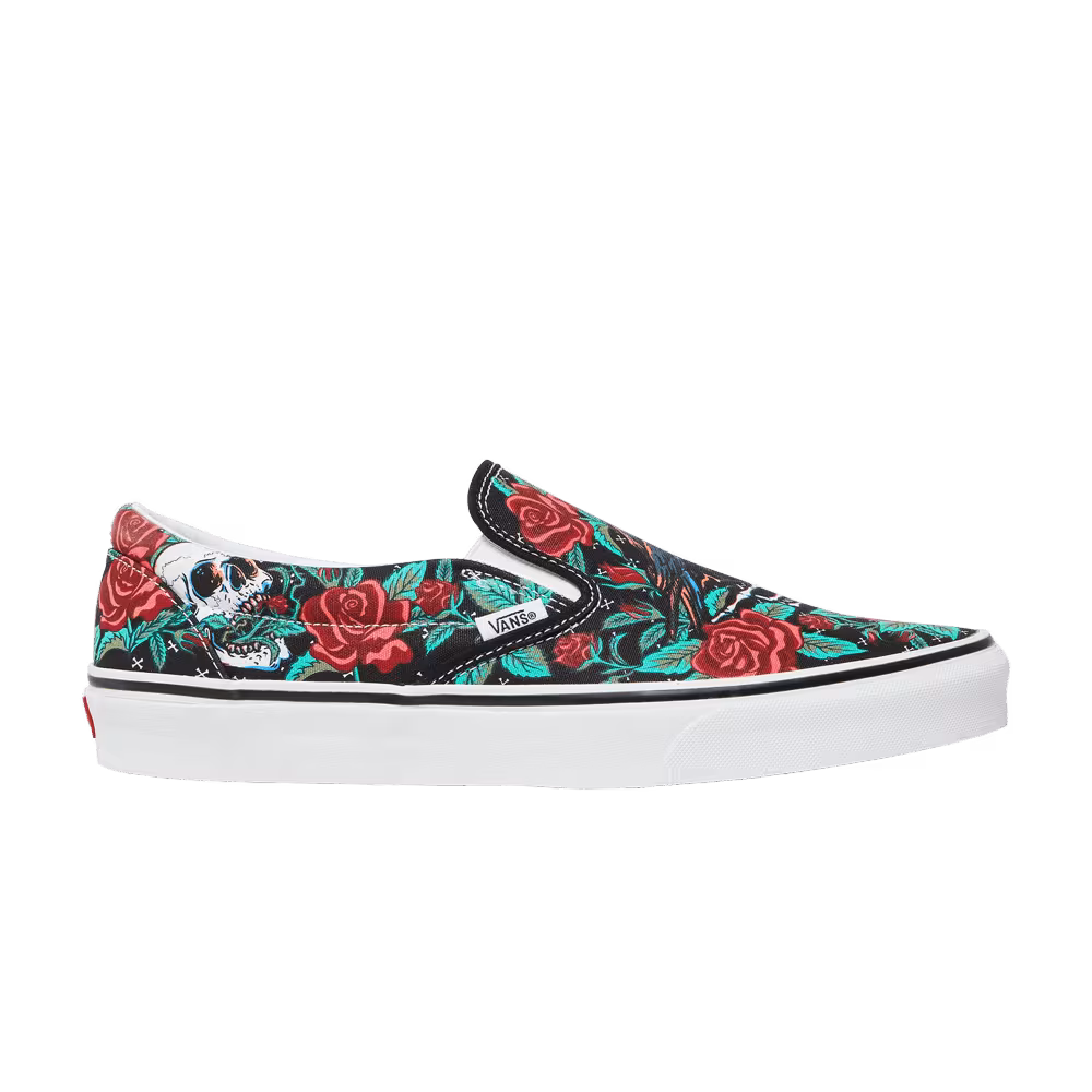 Vans Classic Slip-On Rose Skulls