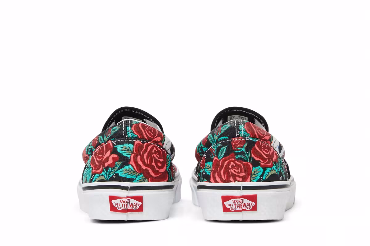 Vans Classic Slip-On Rose Skulls, view 7