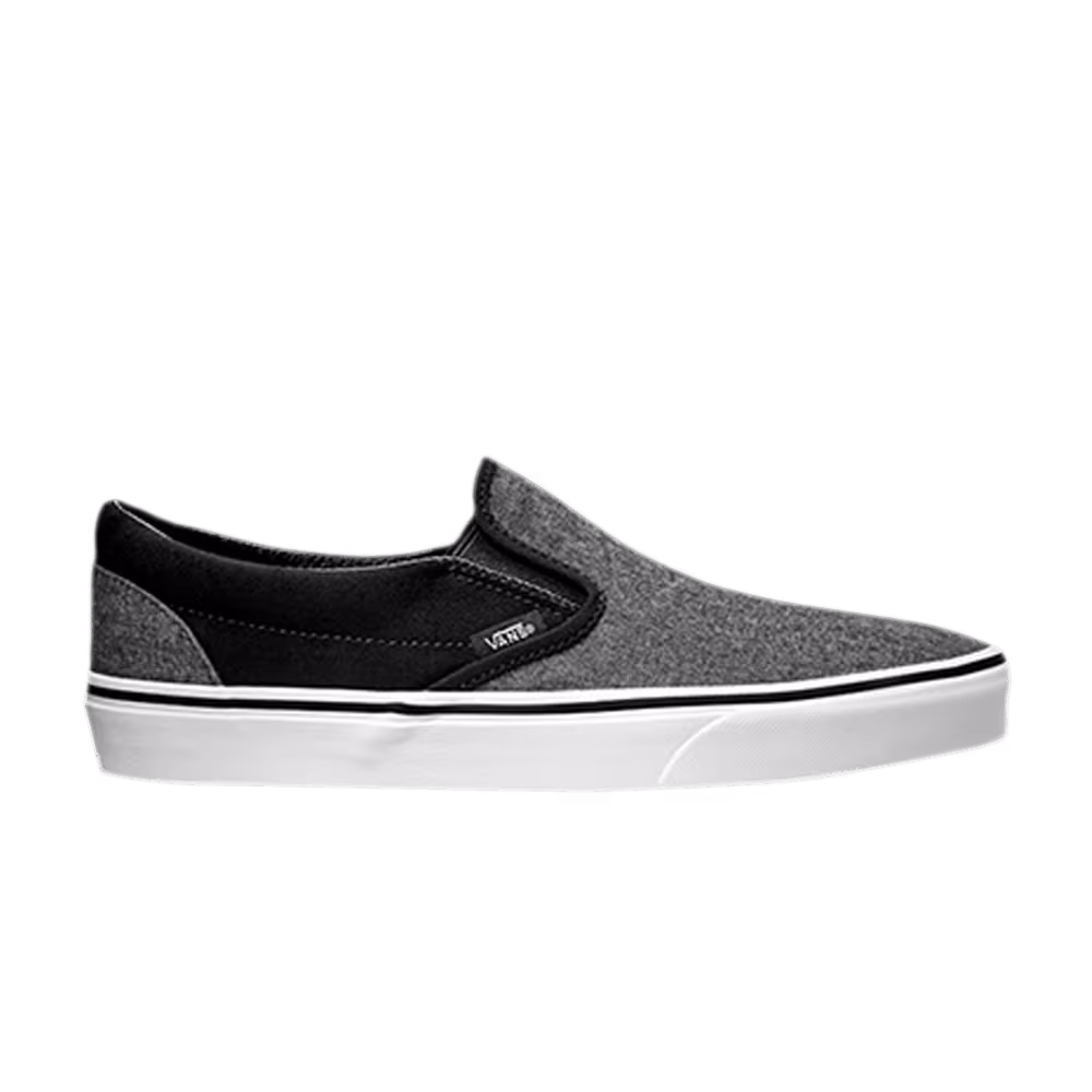 Vans Classic Slip-On Suede & Suiting - Black