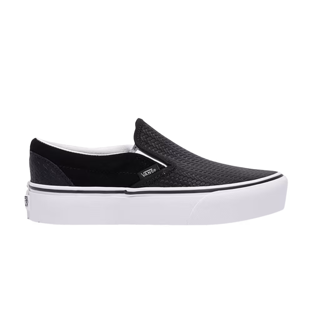 Vans Classic Slip-On Platform Suede Embossed - Black