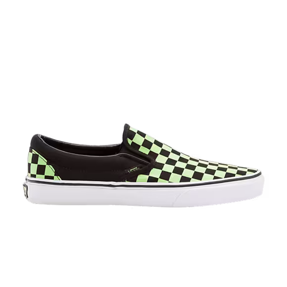 Vans Classic Slip-on Glow Checkerboard Black/ Green