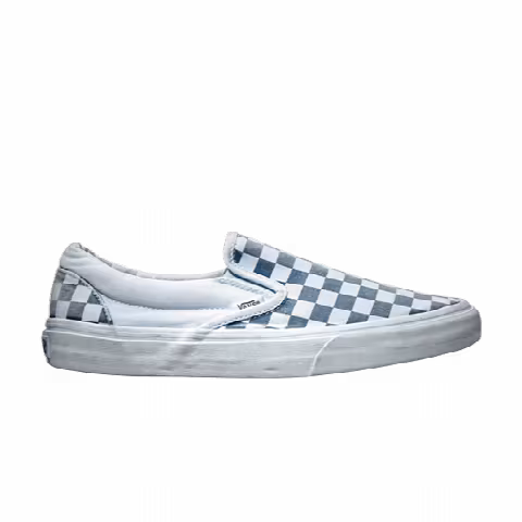 Vans Classic Slip-on (Over Washed) Checkerboard Dress Blue