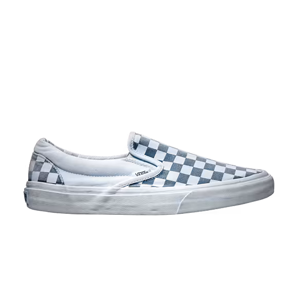 Vans Classic Slip-on (Over Washed) Checkerboard Dress Blue