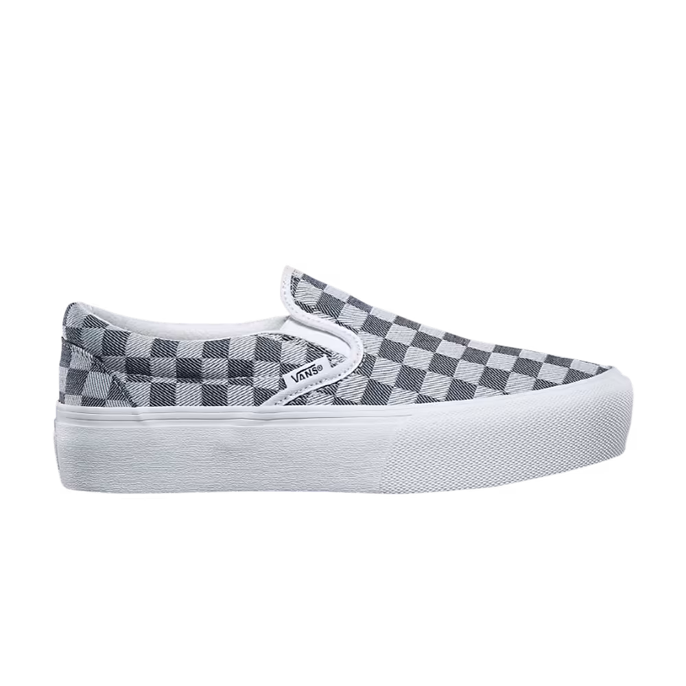 Vans Slip-On Platform SF Checkerboard Denim