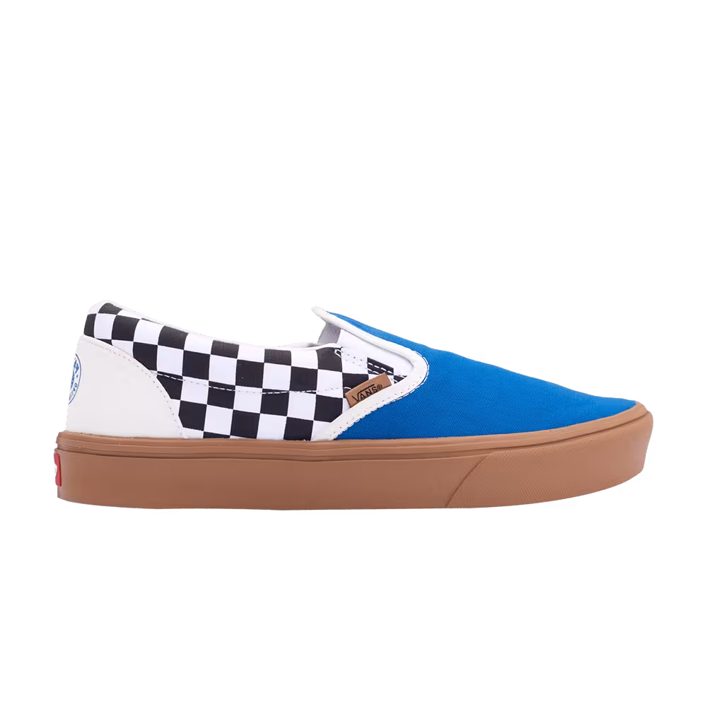 Fat Tire x Vans ComfyCush Slip-On Royal Blue Checkerboard