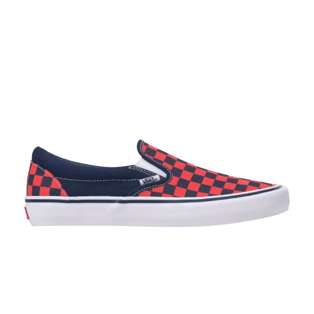 Vans Slip-On Pro Checkerboard - Navy Orange