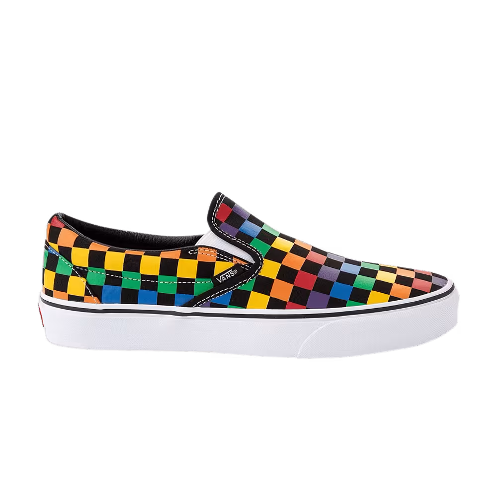 Vans Classic Slip-On Rainbow Checkerboard - Black