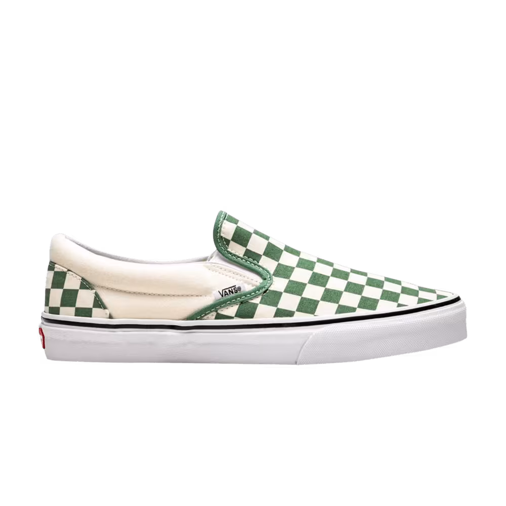 Vans Classic Slip-On Checkerboard Green