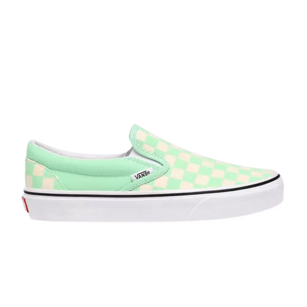 Vans Classic Slip-On Checkerboard - Green Ash