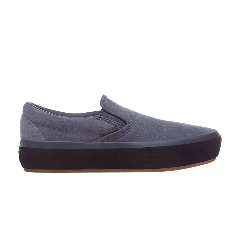 Vans Classic Slip-On Platform Suede Outsole - Asphalt