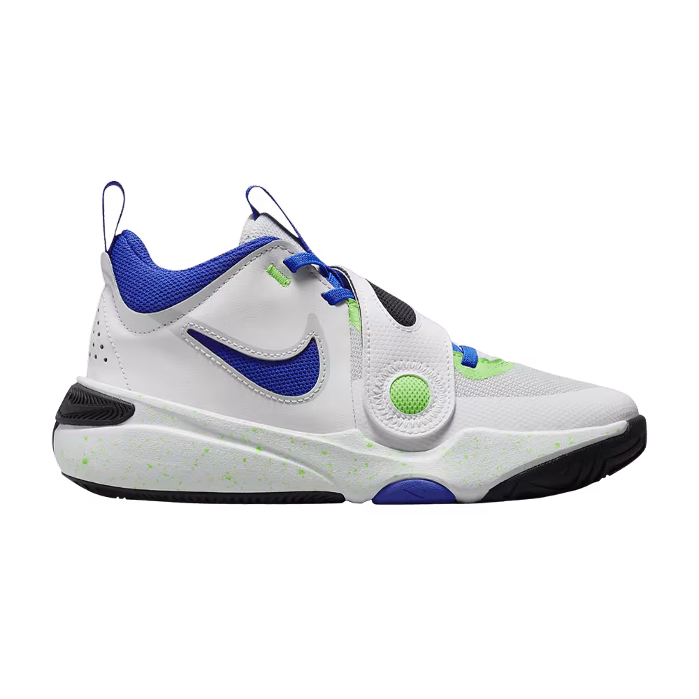 Nike Team Hustle D11 GS Green Strike Racer Blue