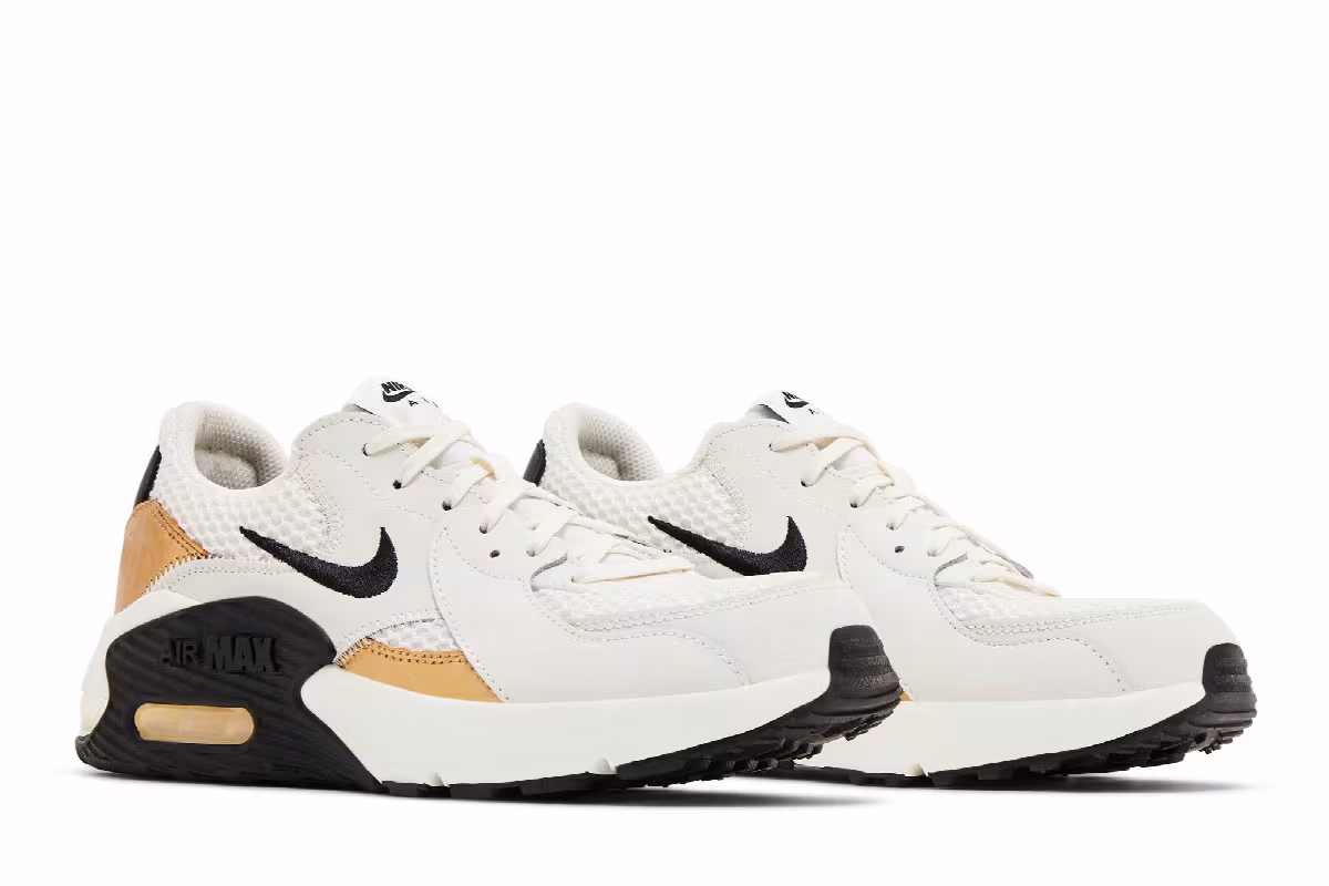 Nike Women's Air Max Excee Phantom Metallic Gold, view 9