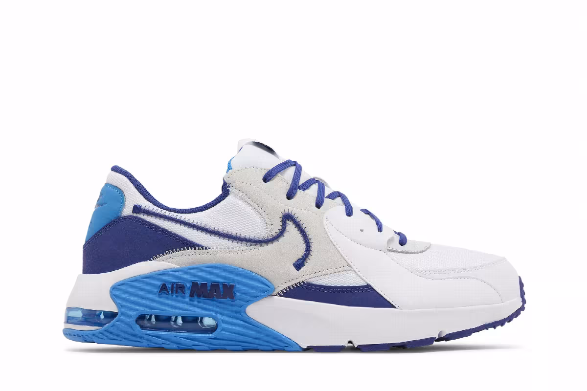 Nike Air Max Excee White Deep Royal Blue, view 2