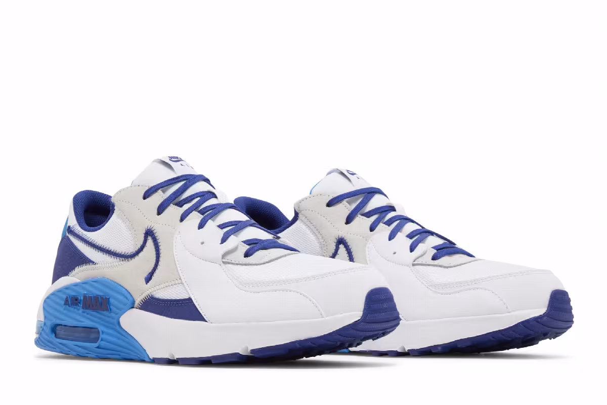 Nike Air Max Excee White Deep Royal Blue, view 9