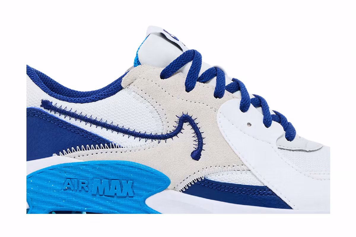 Nike Air Max Excee GS White Deep Royal Blue, view 3