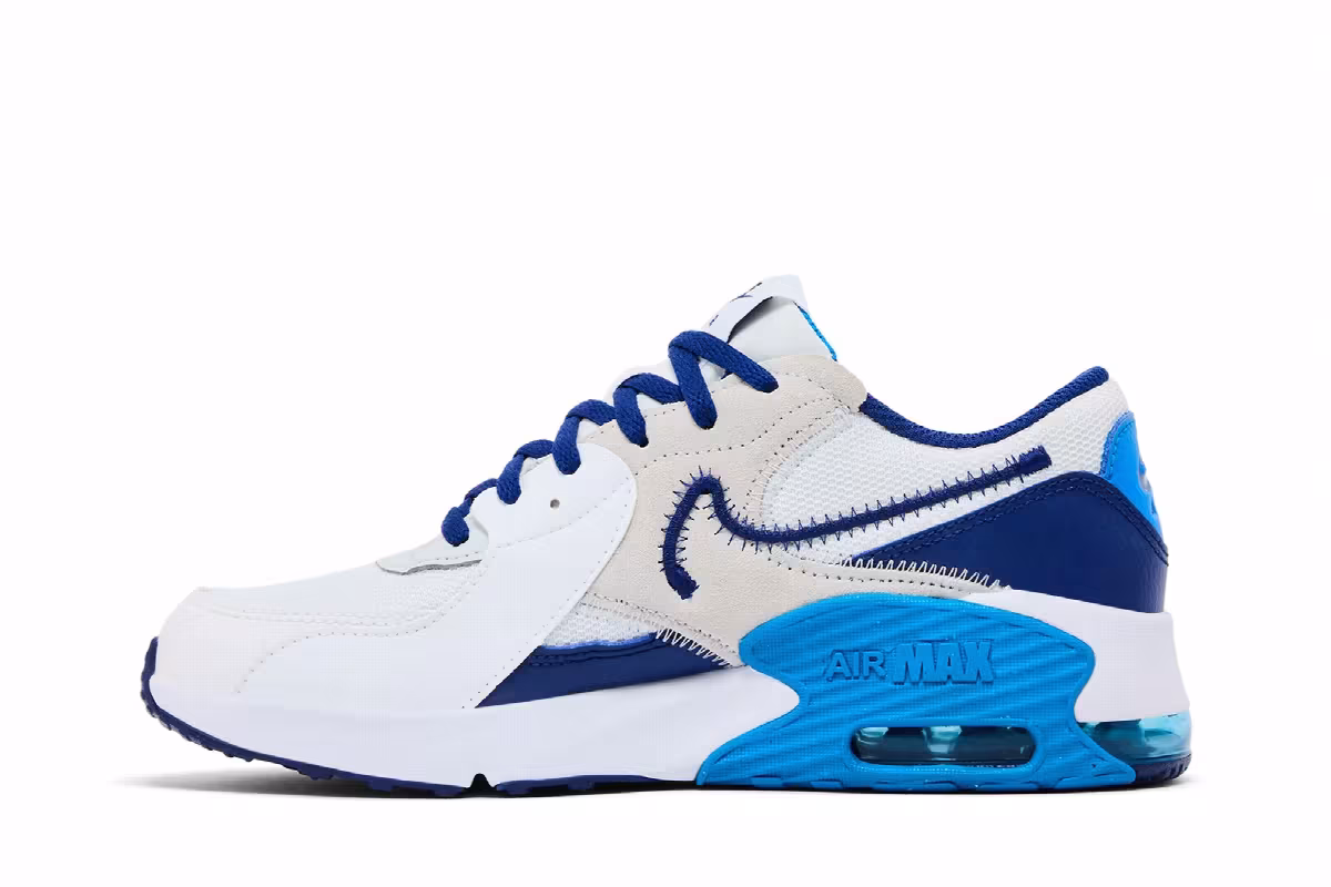 Nike Air Max Excee GS White Deep Royal Blue, view 4