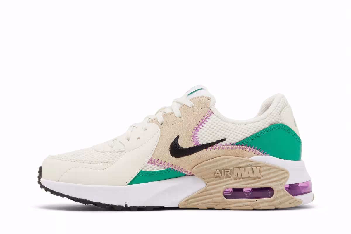 Nike Women's Air Max Excee Sanddrift Green Fuchsia, view 4
