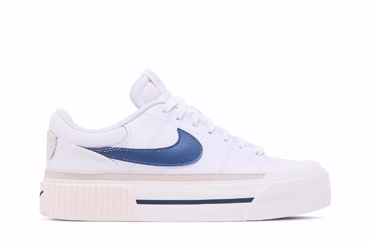 Nike Women's Court Legacy Lift White Diffused Blue, view 2