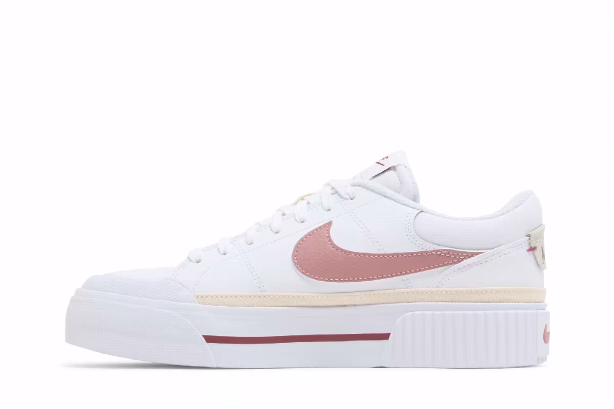 Nike Women's Court Legacy Lift White Guava Ice, view 4