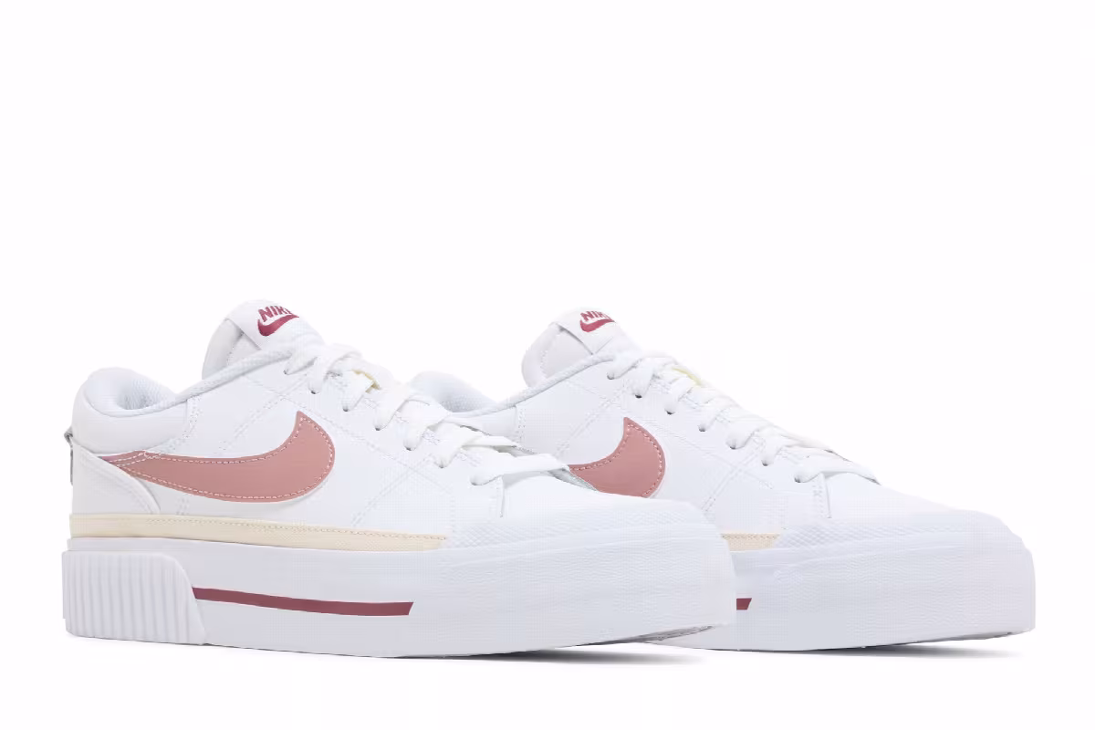 Nike Women's Court Legacy Lift White Guava Ice, view 9