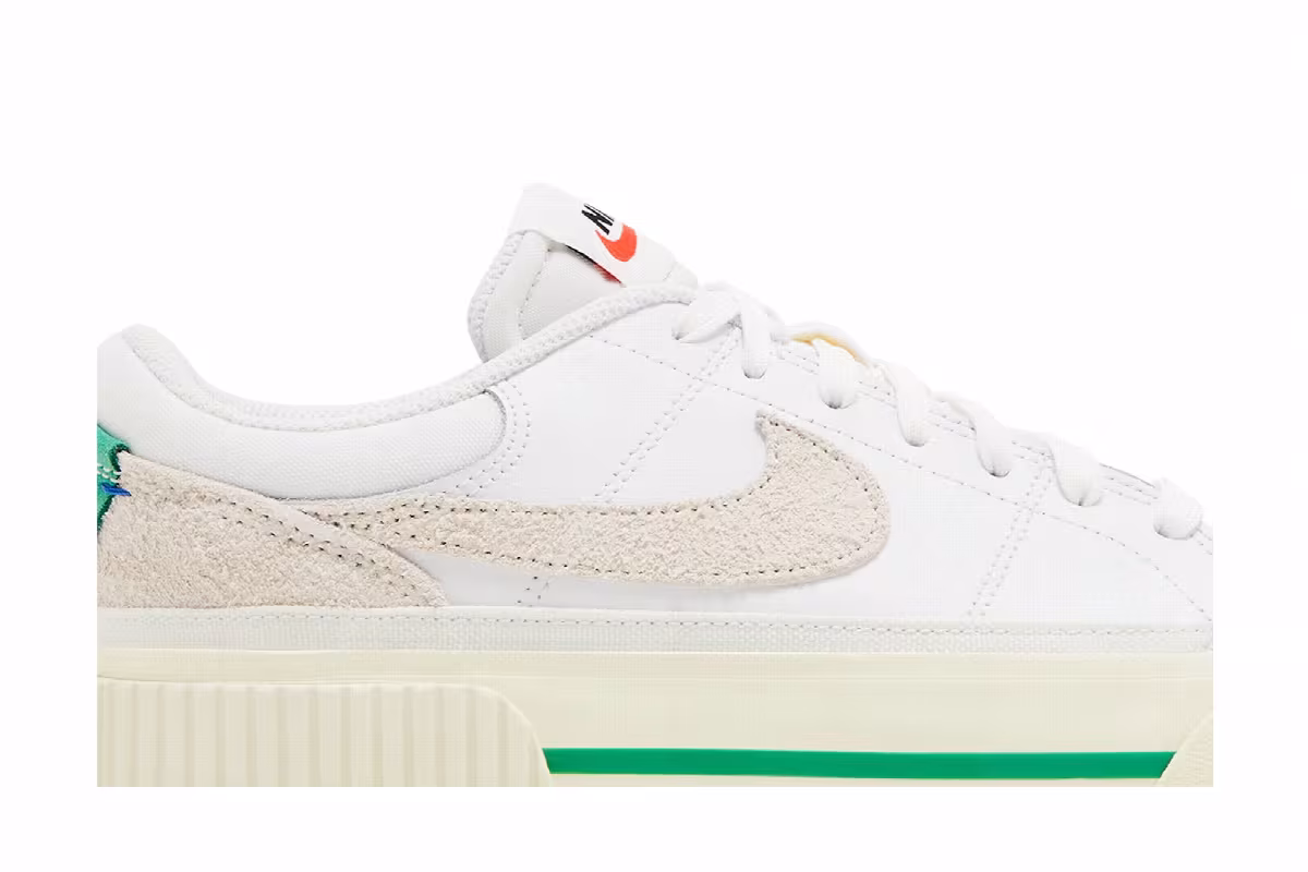Nike Women's Court Legacy Lift White Stadium Green, view 3
