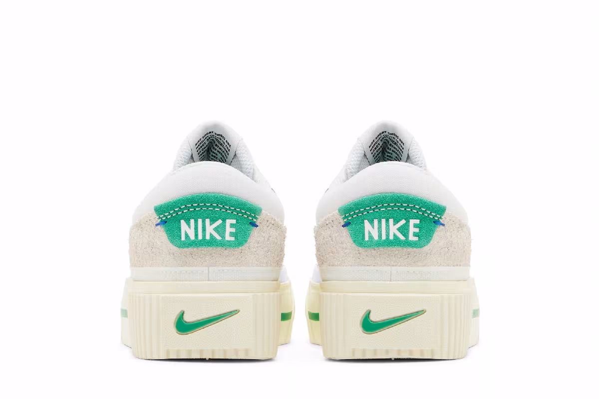 Nike Women's Court Legacy Lift White Stadium Green, view 7