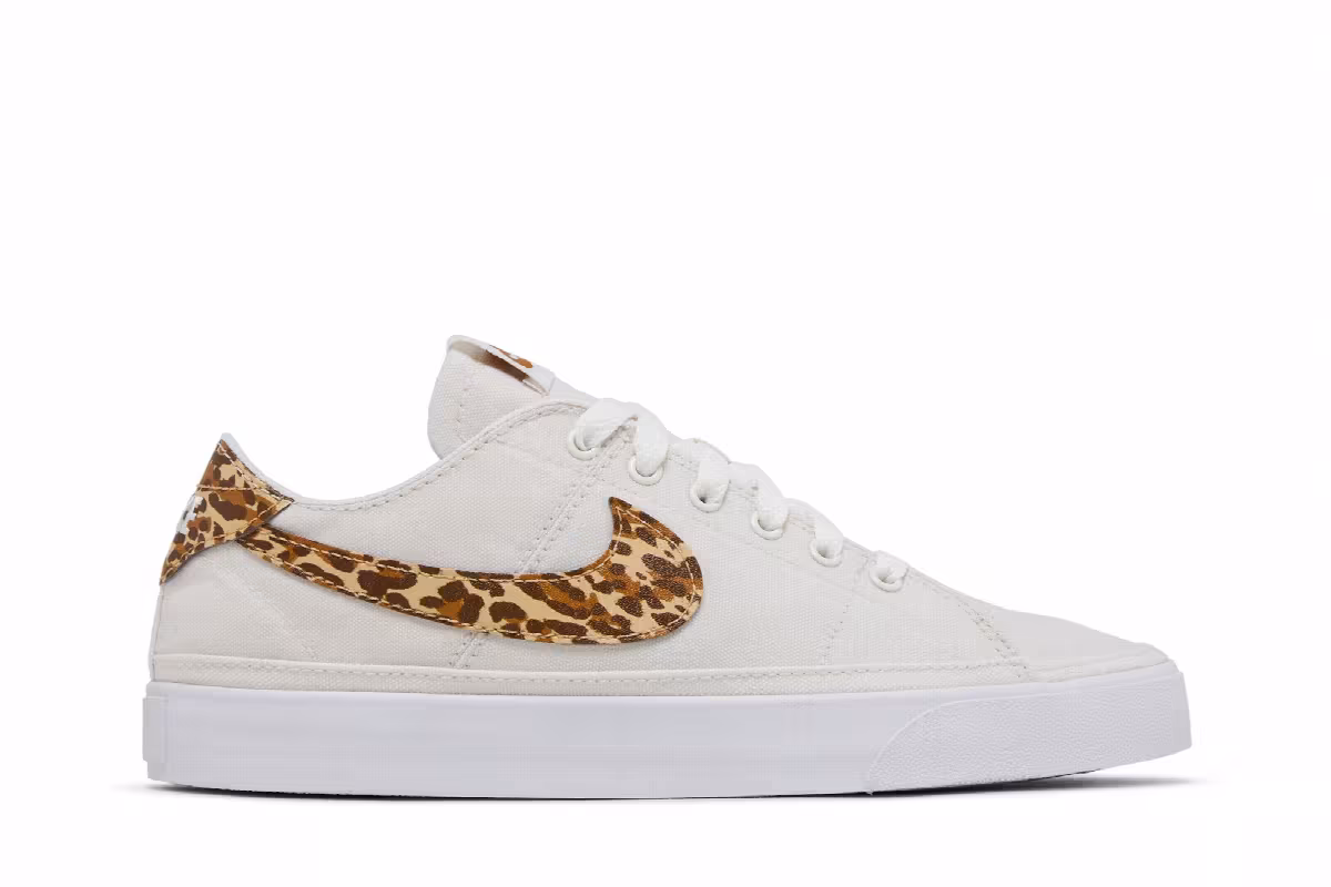 Nike Women's Court Legacy Canvas Leopard, view 2