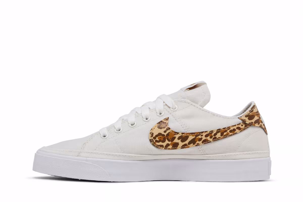 Nike Women's Court Legacy Canvas Leopard, view 4