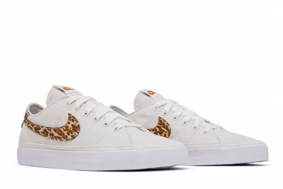Nike Women's Court Legacy Canvas Leopard, view 9