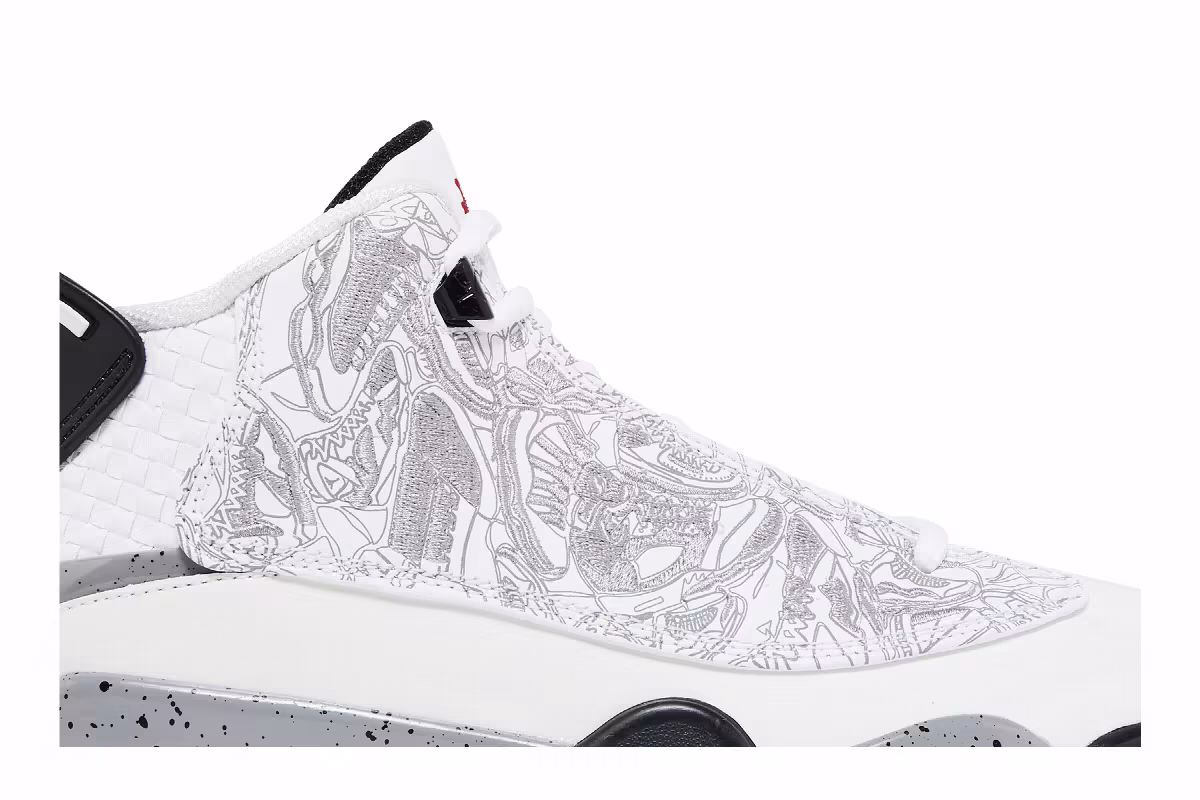 Air Jordan Dub Zero GS White Cement, view 3