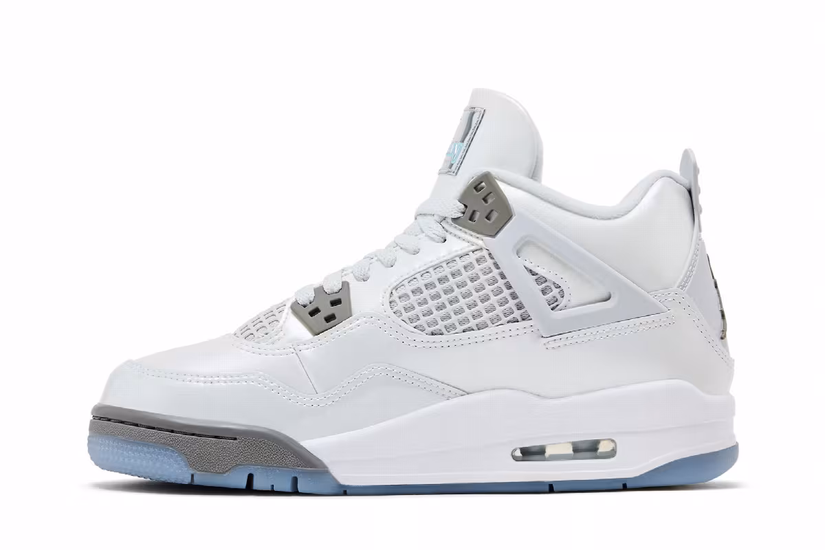 Air Jordan 4 GS Photon Dust Blue Chill, view 4