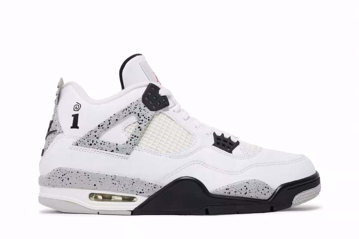 Interscope Records x Air Jordan 4 OG White Cement, view 2