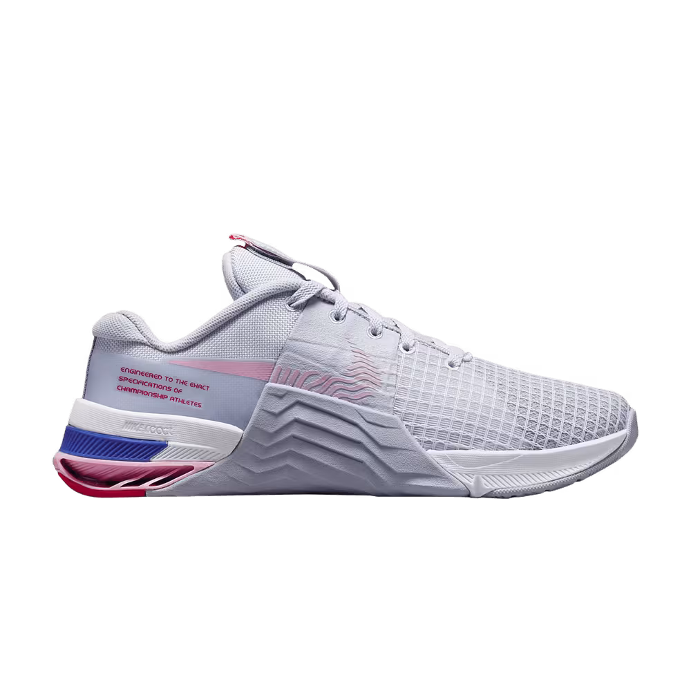 Nike Women's Metcon 8 Grey Medium Soft Pink
