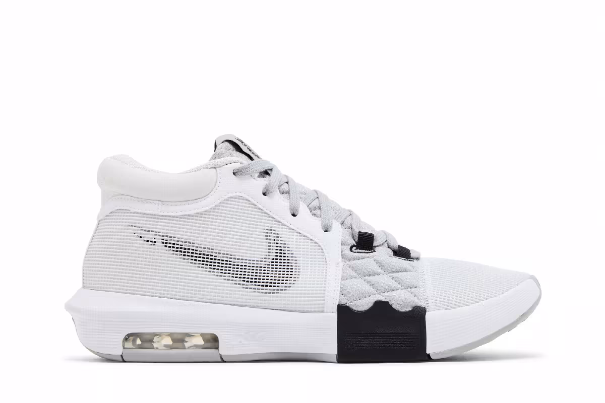 Nike LeBron Witness 8 White Light Smoke Grey, view 2