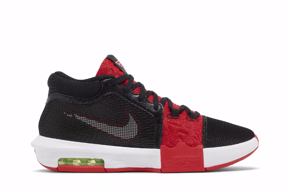 FaZe Clan x Nike LeBron Witness 8 Bred, view 2